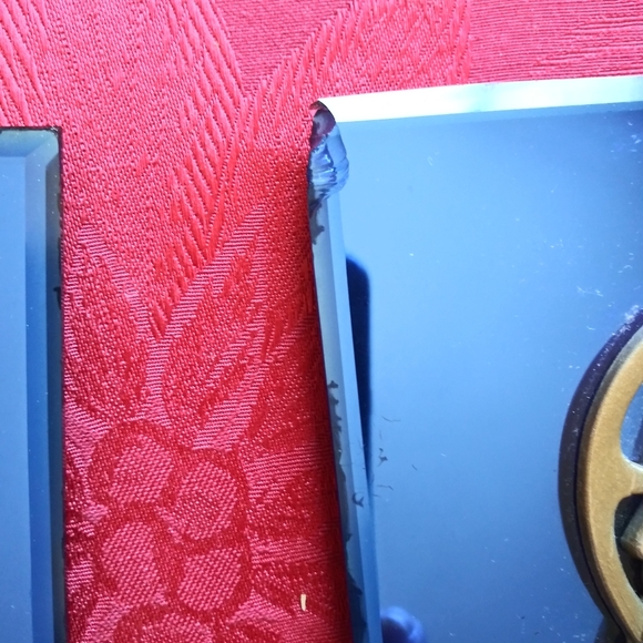 PR ANTIQUE Blue Mirror Religious Plaques - Picture 4 of 5